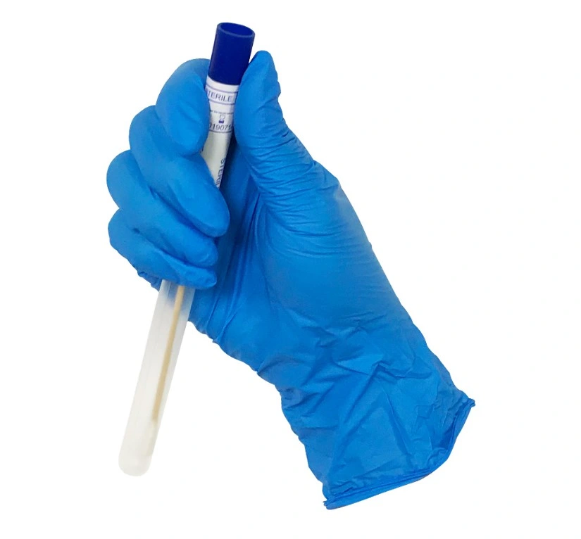 Good Quality M3.5gr Blue Powder Free Nitrile Glove